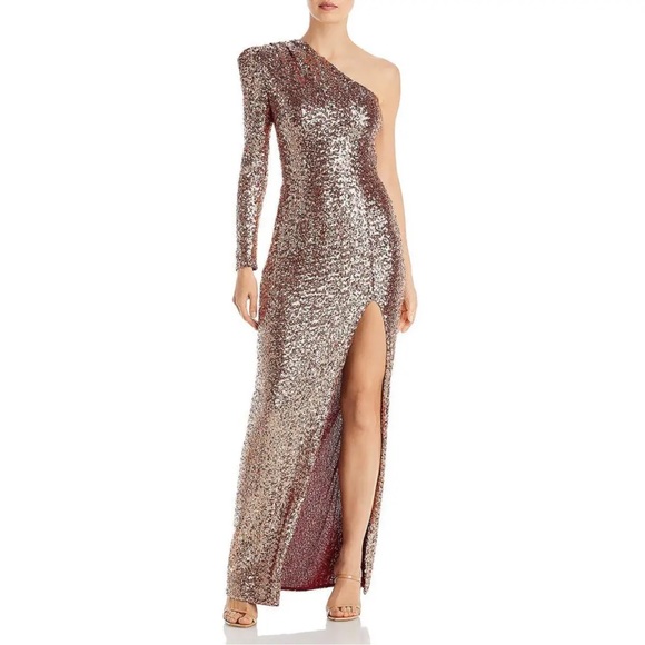 Bronx and Banco Dresses & Skirts - Bronx and Banco Galaxy One Shoulder Sequined Gown